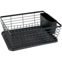 Wenko - Egouttoir à vaisselle moderne Drip Bac d'égouttage amovible, Panier à couverts, Nettoyage facile, Métal revêtu par poudre et Plastique,