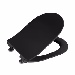 WENKO 23827100 siège de toilette Abattant souple Duroplast Noir