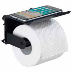 Porte-papier avec étagère Classic Plus, couleur noir, WENKO. Un porte-papier toilette est un gadget nécessaire dans n'importe ...