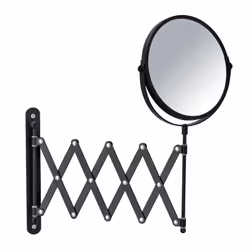 WENKO 1337289 miroir de maquillage Vis Rond Noir