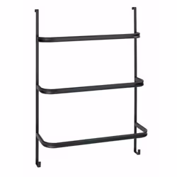 WENKO 24026100, Noir, Acier, Salle de bains, 3 étagères, 545 mm, 215 mm
