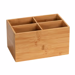 WENKO 23926100, Boîte de rangement, Bambou, Rectangulaire, Bambou, Monochromatique, Intérieure