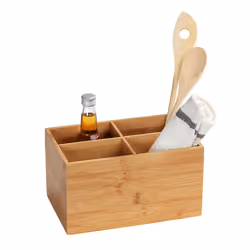 WENKO 23926100 Boîte de rangement Rectangulaire Bambou