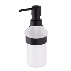 WENKO 24235100 Distributeur de savon 0,2 L Noir, Blanc