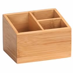 WENKO 23916100, Rangement de salle de bain, Bois, Bambou, 120 mm, 90 mm, 85 mm