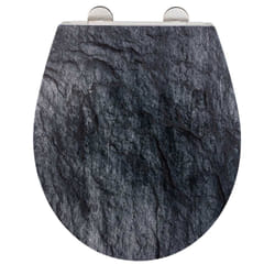 WENKO 25215100 siège de toilette Abattant rigide Duroplast Noir