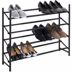 Offrez à vos chaussures l'espace qu'elles méritent avec l'étagère à chaussures Hero de WENKO. Ce meuble à chaussures sur 4 ni ...