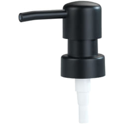 WENKO Pompe savon liquide, pompe distributeur savon liquide de rechange, design rond, ouverture Ø 28 mm, Plastique, 6,5x3,5x18 cm, noir mat
