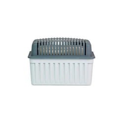 WENKO Déshumidificateur dAir Absorbeur dHumidité Anti Odeurs Anti Moisissures Inclus 1 Recharge de 1kg 23 x 15 x 15 cm Gris