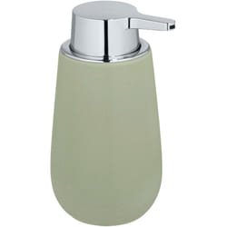 Distributeur Savon Liquide Badi, Capacité 320 ml, céramique, 9,5x16x8 cm, vert mat - Wenko