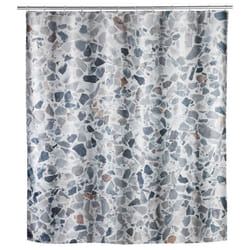 Rideau de douche - WENKO - Terrazzo - 180x200 cm - Hydrofuge - Polyester lavable en machine