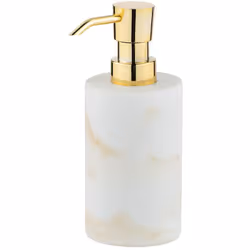 Véritable accroche regard, ce gobelet à ce distributeur de savon en marbre apportera à votre salle de bain une touche d'éléga ...
