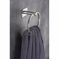WENKO 24283100 porte-serviettes et anneau porte-serviettes Mural Argent