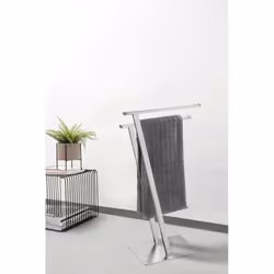 WENKO 24397100 porte-serviettes et anneau porte-serviettes Support de serviette Colonne Argent