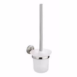 WENKO 24298100, Support et brosse pour toilettes, Argent, Modem, 115 mm, 150 mm, 350 mm