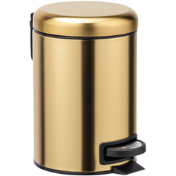 Wenko - Poubelle à pédale Leman Poubelle salle de bain, Poubelle wc, Collecteur de déchet bureau, Anti-traces, Bac amovible, Contenance 3l,