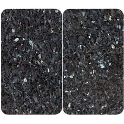 WENKO Protection plaque de cuisson couvre plaque de cuisson en verre Marbre Bleu Lot de 2 30 x 52 cm