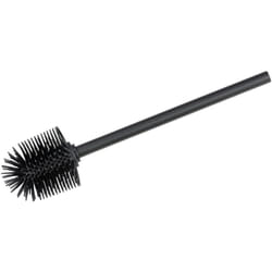 Brosse wc silicone noire de rechange, Brosse wc noire avec manche en Acier inoxydable - silicone, ø 8x35 cm, Noir - Wenko