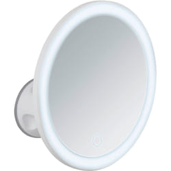 Miroir maquillage LED WENKO Isola 5x ventouse blanc 18,5 cm miroir cosmétique miroir mural LED miroir ventouse miroir grossissant 5x avec éclairage