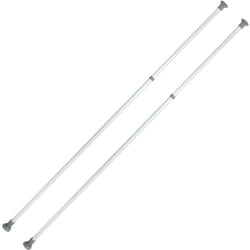 Barre télescopique Wenko Herkules 165-300 cm 2 pièces blanche barre extensible penderie télescopique avec pieds anti-rutsch en métal idéale pour