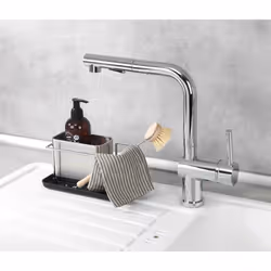 WENKO Organiseur pour évier en acier inoxydable Orio Caddie pour évier, inoxydable