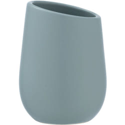 WENKO Porte brosse à dents Badi, gobelet en céramique à surface mate, gobelet salle de bain pour le rangement de brosses à dents et du dentifrice,