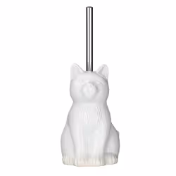 WENKO 24144100, Support et brosse pour toilettes, Blanc, Vitrocéramique, 140 mm, 170 mm, 220 mm