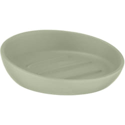 Porte Savon céramique Badi, Porte Savon Rond, Céramique, ø 11,5 x 3 cm, vert pale mat - Wenko