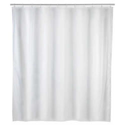 WENKO Uni rideau de douche Anneau Polyester Blanc