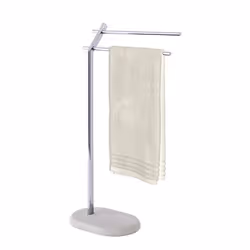 WENKO 21732100 porte-serviettes et anneau porte-serviettes Colonne Beige, Chrome