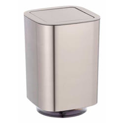 WENKO 24159100 poubelle 5,5 L Carré Polyvinyl chloride (PVC) Argent