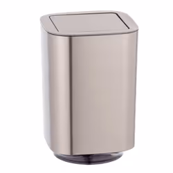 WENKO 24159100 poubelle 5,5 L Carré Polyvinyl chloride (PVC) Argent