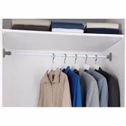 Barre penderie extensible Herkules - WENKO - Métal - Gris - 80-145cm