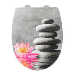 WENKO Water Lily Abattant rigide Thermoplastique Multicolore, Blanc