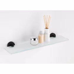 WENKO 24242100 étagères Étagère à échelle Mural Verre Noir, Transparent