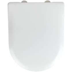 Abattant wc Exclusive N5 Wenko Frein de chute, Clipsable pour entretien et installation facile, Duroplastique antibactérien, 37 x 46 cm, Blanc