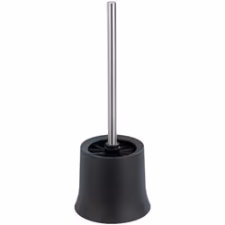 Découvrez le set de 2 porte-brosses WC Basic noir de WENKO, un duo d'accessoires WC design et pratiques pour votre salle de b ...