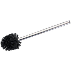 Brosse wc Wenko inox argent 3 pièces tête noire remplaçable design en acier inoxydable lot de 3 avec manche brillant et tête de brosse universelle