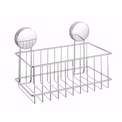 WENKO 24861100, Métal, Argent, Mural, Panier pour douche, Brillant, 10 kg
