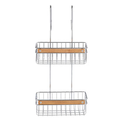 WENKO Zerbo étagère murale de salle de bain Acier inoxydable, Bois