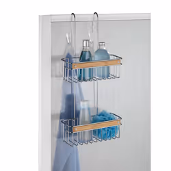 WENKO Zerbo étagère murale de salle de bain Acier inoxydable, Bois