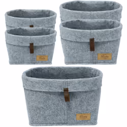 Offrez à votre intérieur une touche de style scandinave et d'organisation avec le set de paniers de rangement Feli de WENKO. ...