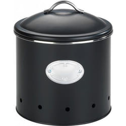 Boîte de rangement - WENKO - Nero - Capacité 4 l - Métal vernis noir - Design rétro