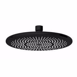 Pommeau de douche - WENKO - Effet pluie - Économie deau 40% - Plastique - Noir mat - Ø225 mm