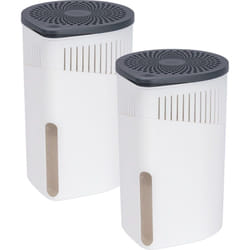 Lot de 2 déshumidificateurs Design drop Rechargeables 1kg Wenko Absorbeur humidité intérieurs, caravane, Anti moississure jusqu'à 3 mois, Idéal
