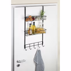 WENKO 54112100 Organisateur de stockage suspendu Métal Noir