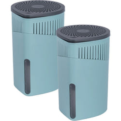 Lot de 2 déshumidificateurs Design drop Rechargeables 1kg Wenko Absorbeur humidité intérieurs, caravane, Anti moisissure jusqu'à 3 mois, Idéal