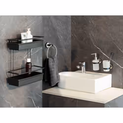 WENKO 25011100 porte-serviettes et anneau porte-serviettes Mural Argent