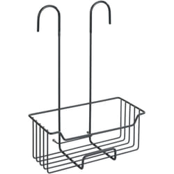 Wenko - Caddy douche Milo noir inox 25 x 36 cm salle de bain caddy douche noir inox étagère de douche caddy douche thermostatique panier de douche
