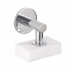 Porte savon mural porte savon magnétique fixation sans perçage Turbo Loc Acier Inox 45x4x7 cm brillant